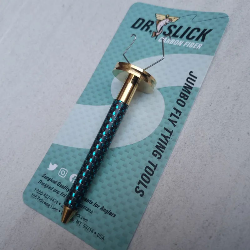 Dr.Slick JUMBO Carbon Fiber Handle Dubbing Twister with Half Hitch Tool-2